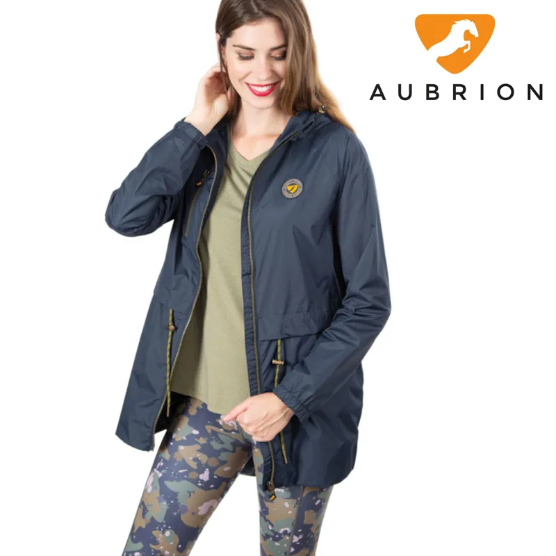 Aubrion Navy Blue Hackney Rain Jacket - Ladies 